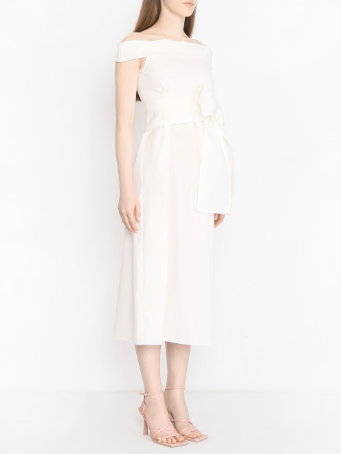 Платье из хлопка с карманами Weekend Max Mara - МодельВерхНиз