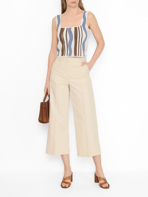 Брюки из смешанного хлопка Weekend Max Mara - МодельОбщийВид
