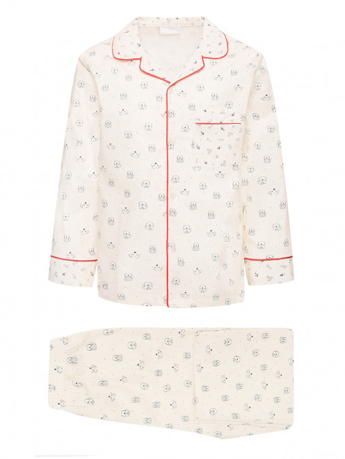 Пижама из хлопка с нагрудным карманом Story Loris - Общий вид