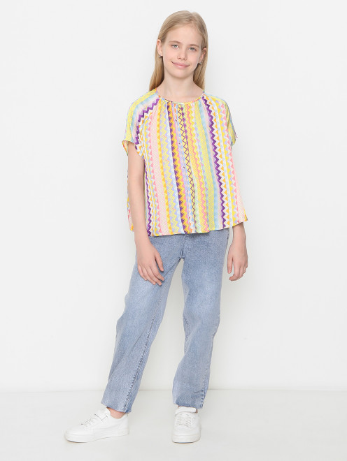 Блуза с узором и логотипом Missoni - МодельОбщийВид