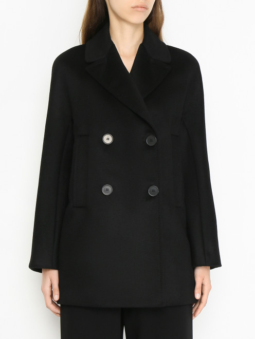 Полупальто из шерсти с карманами Max Mara - МодельВерхНиз