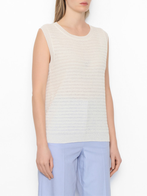 Трикотажный топ из льна Weekend Max Mara - МодельВерхНиз