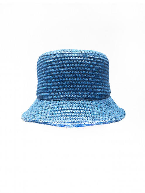 Плетеная однотонная шляпа