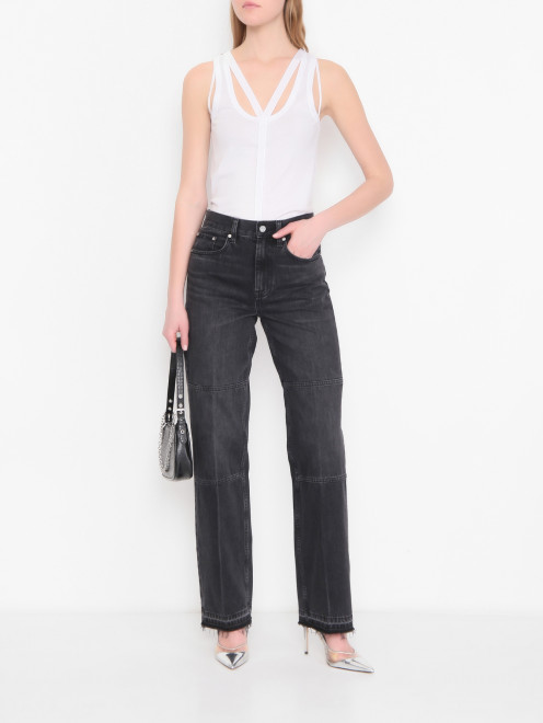 Джинсы на высокой посадке Helmut Lang - МодельОбщийВид