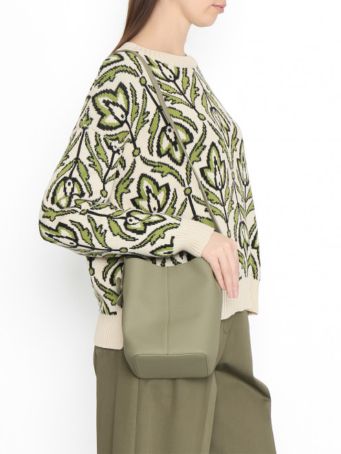 Сумка из зернистой кожи на короткой ручке Fiore bags - МодельВерхНиз