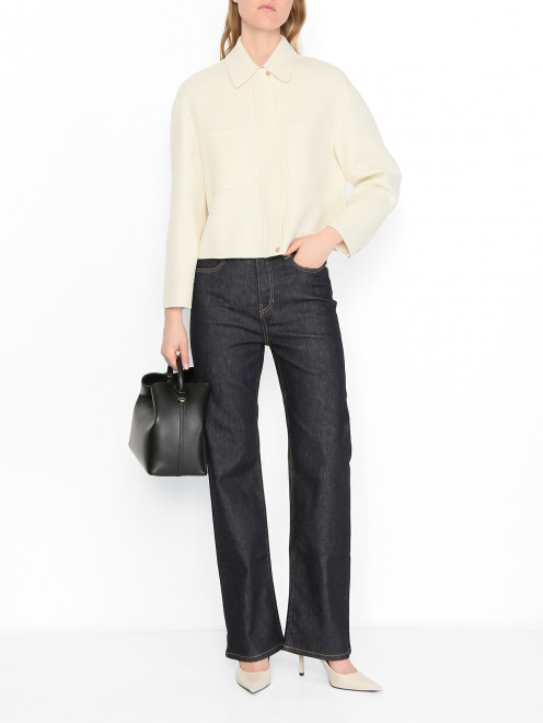 Джинсы из сырого денима Max Mara - МодельОбщийВид