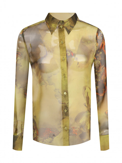Блуза из шелка с узором Alberta Ferretti - Общий вид