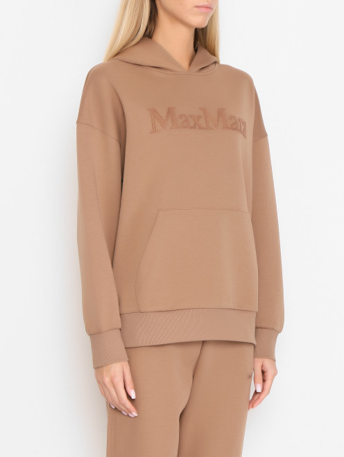 Толстовка из хлопка с капюшоном Max Mara - МодельВерхНиз