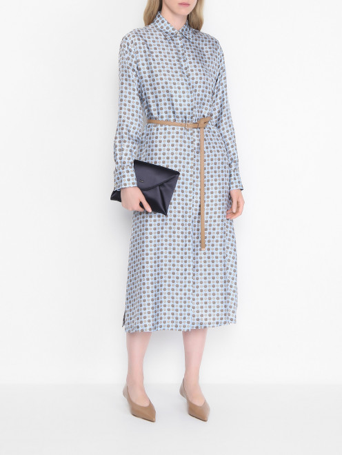 Платье из шелка с узором Max Mara - МодельОбщийВид