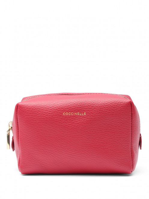 Косметичка из кожи на молнии Coccinelle - Общий вид