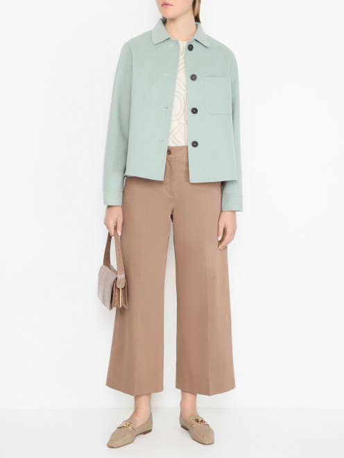 Полупальто из шерсти с карманом Weekend Max Mara - МодельОбщийВид