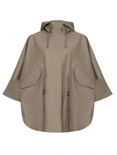 Плащ свободного кроя из хлопка с капюшоном Weekend Max Mara - Общий вид