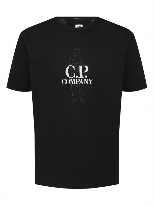 Футболка из хлопка с узором C.P. Company - Общий вид