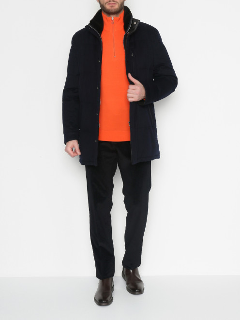 Куртка из кашемира на молнии Enrico mandelli - МодельОбщийВид
