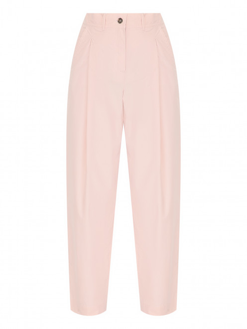 Брюки из хлопка с защипами Weekend Max Mara - Общий вид