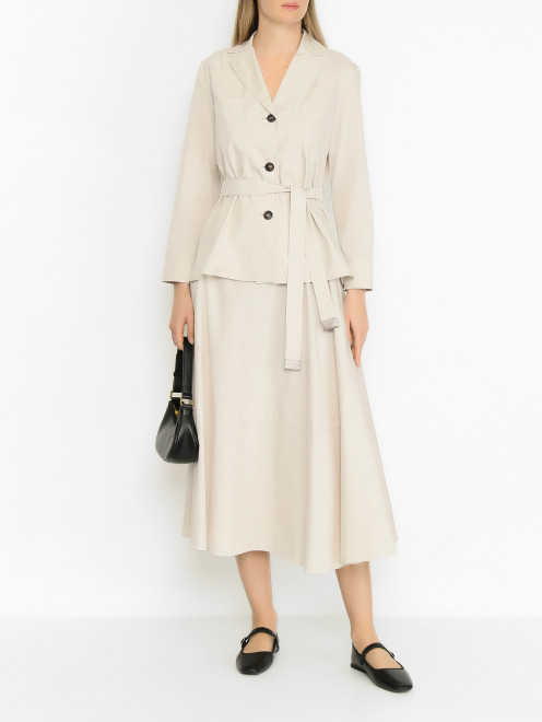 Хлопковая юбка-миди Max Mara - МодельОбщийВид