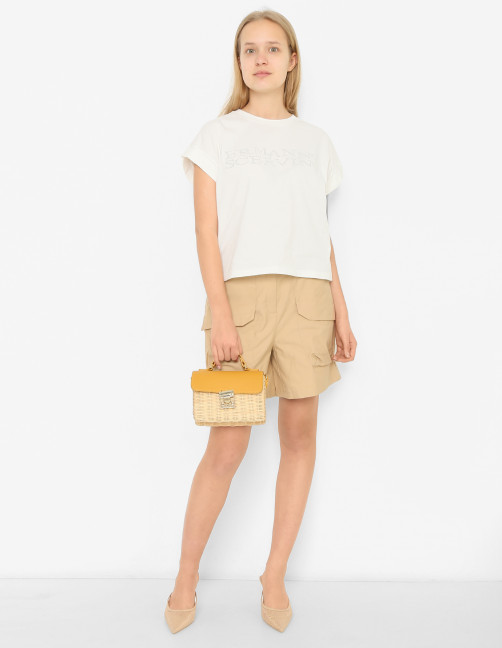 Шорты из хлопка с карманами Ermanno Scervino Junior - МодельОбщийВид