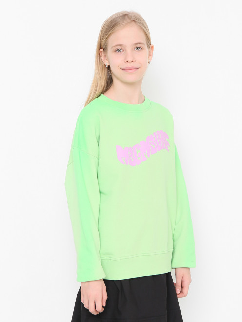 Толстовка из хлопка с принтом MSGM - МодельВерхНиз