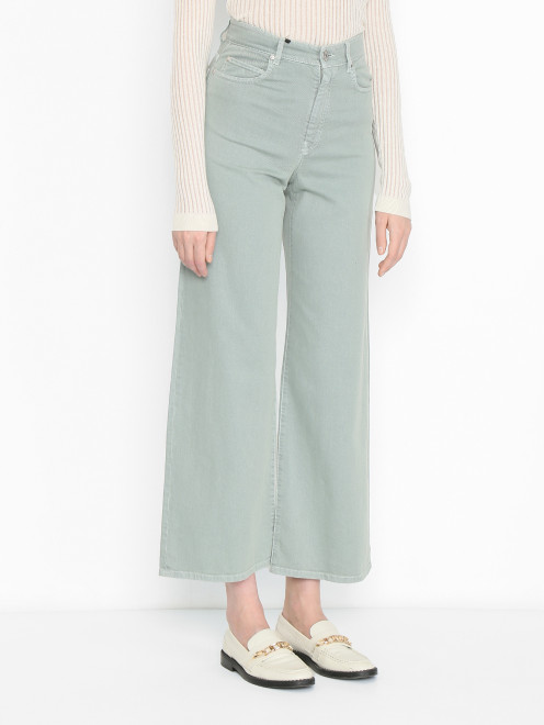 Однотонные джинсы из хлопка Weekend Max Mara - МодельВерхНиз