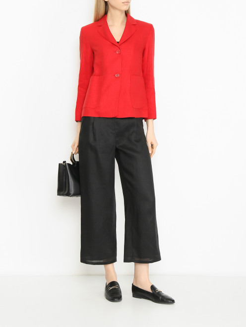 Однобортный жакет из льна Max Mara - МодельОбщийВид