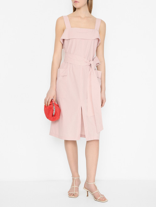 Платье-миди из хлопка на бретелях Weekend Max Mara - МодельОбщийВид
