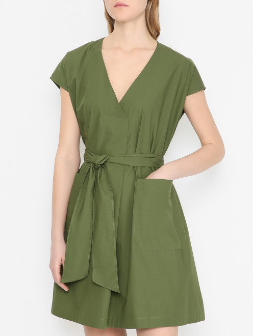 Свободное платье-миди с карманами Weekend Max Mara - МодельВерхНиз