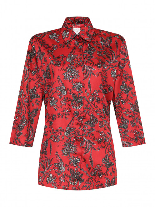 Блуза из хлопка с узором Marina Rinaldi - Общий вид
