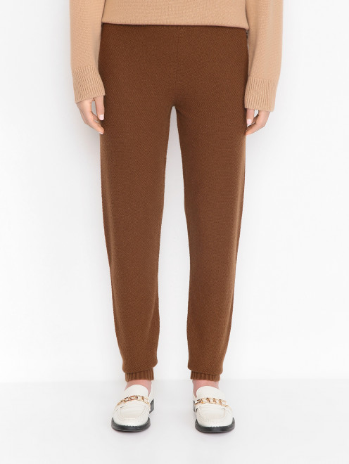 Брюки из шерсти на резинке Max Mara - МодельВерхНиз