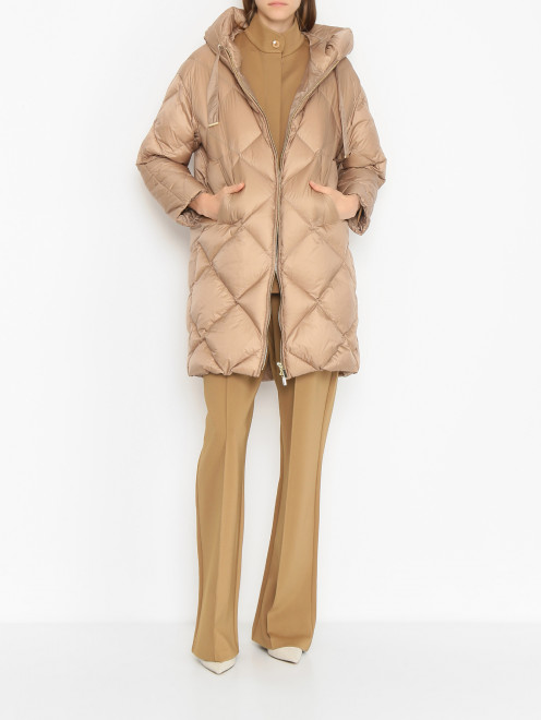 Стеганый пуховик с капюшоном Max Mara - МодельОбщийВид