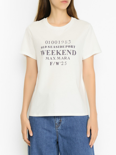 Футболка с принтом Weekend Max Mara - МодельВерхНиз