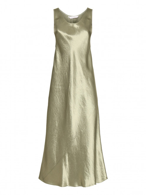 Атласное платье-комбинация на широких бретелях Max Mara - Общий вид
