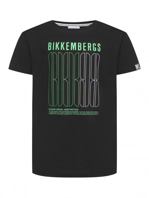 Футболка из хлопка с принтом Bikkembergs - Общий вид