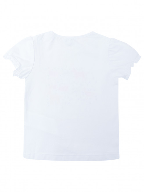 Трикотажная футболка с рукавом-фонарик Aletta - Обтравка1