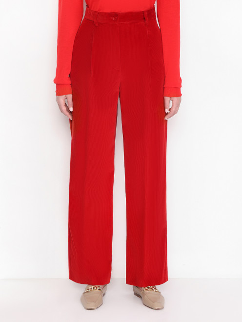 Брюки вельветовые с карманами Weekend Max Mara - МодельВерхНиз