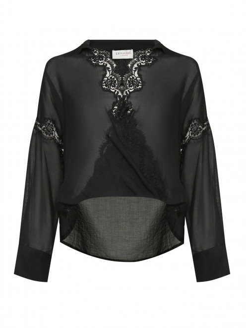 Блуза из хлопка с кружевом Ermanno Firenze - Общий вид