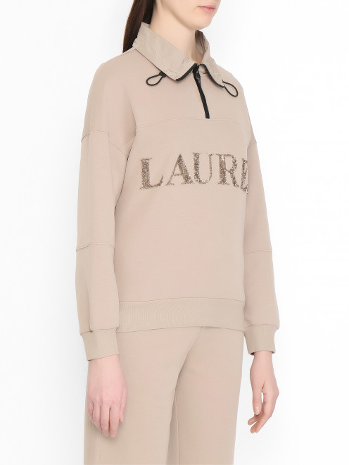Толстовка декорированная пайетками Laurel - МодельВерхНиз