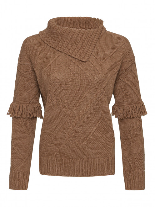 Джемпер из шерсти с бахромой Weekend Max Mara - Общий вид
