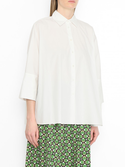 Рубашка из хлопка свободного кроя Weekend Max Mara - МодельВерхНиз