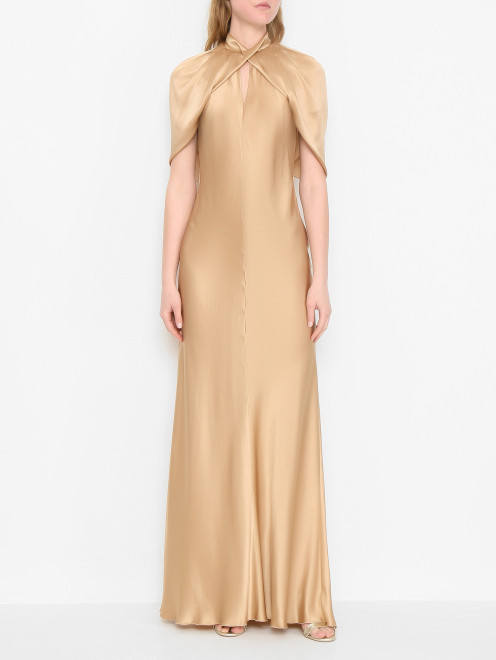 Атласное платье-макси Alberta Ferretti - МодельВерхНиз