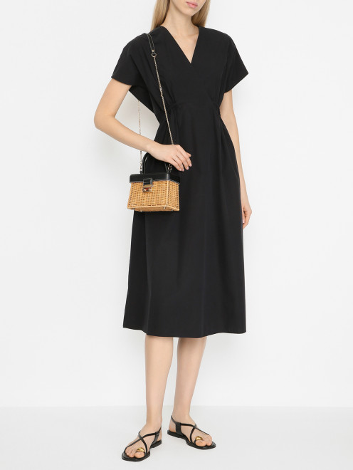 Платье из хлопка с V-образным вырезом Weekend Max Mara - МодельОбщийВид