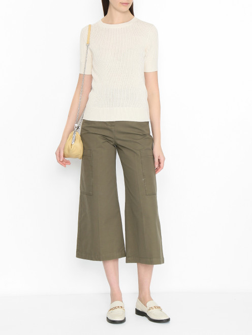 Брюки-карго из хлопка Weekend Max Mara - МодельОбщийВид