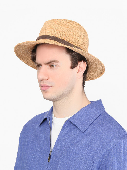 Соломенная шляпа с ремешком Stetson - МодельОбщийВид