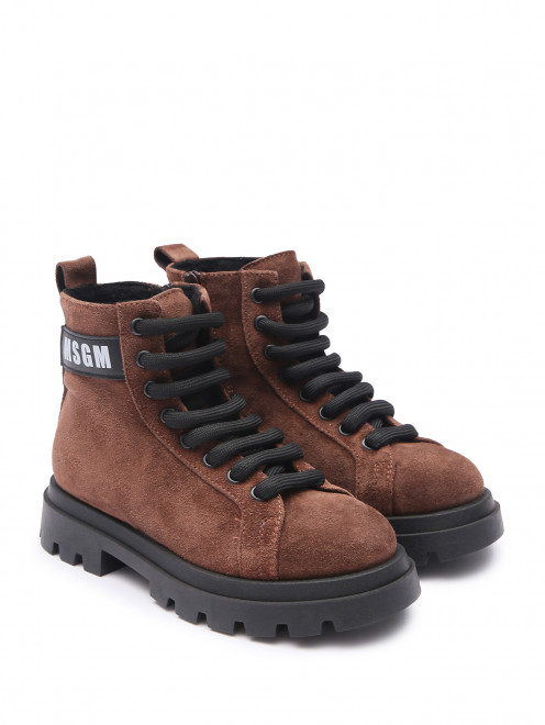 Ботинки из кожи на шнурках MSGM - Обтравка1