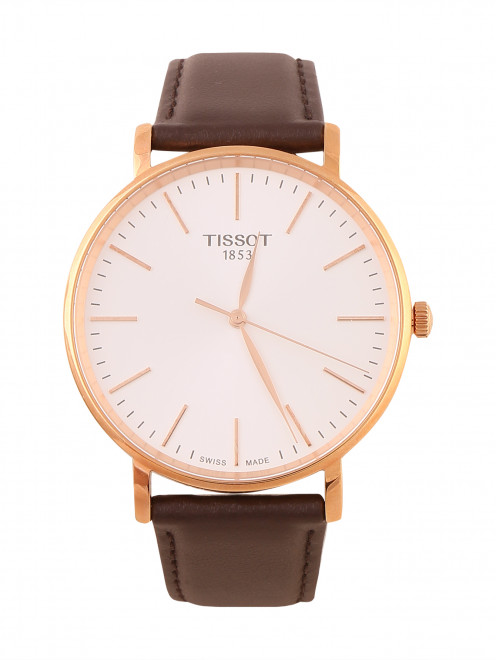 Часы кварцевые на ремне из телячьей кожи Tissot - Общий вид