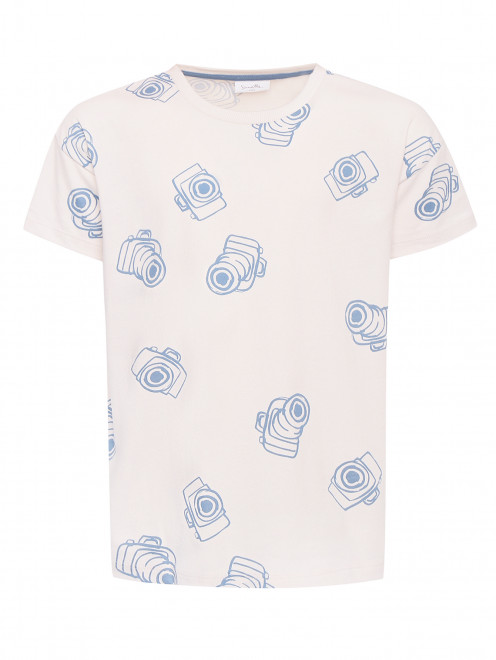 Трикотажная футболка с узором Sanetta - Общий вид