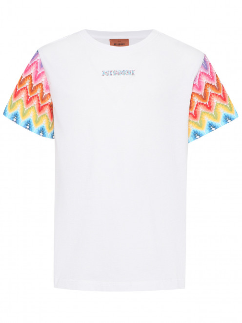 Футболка из хлопка с логотипом Missoni - Общий вид