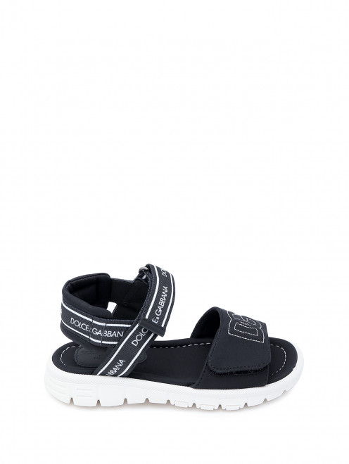 Текстильные сандалии на липучках Dolce & Gabbana - Обтравка1