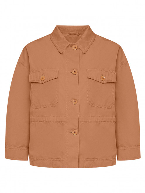 Куртка из хлопка и льна на кулиске Weekend Max Mara - Общий вид