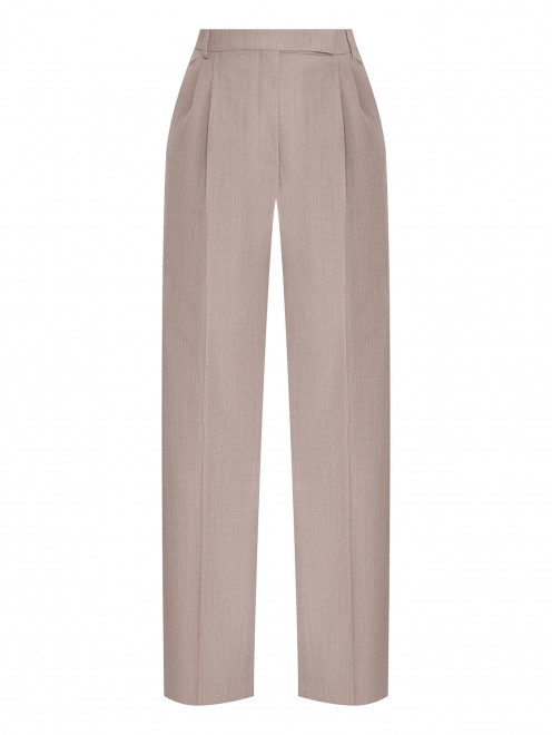 Брюки из шерсти с защипами Max Mara - Общий вид