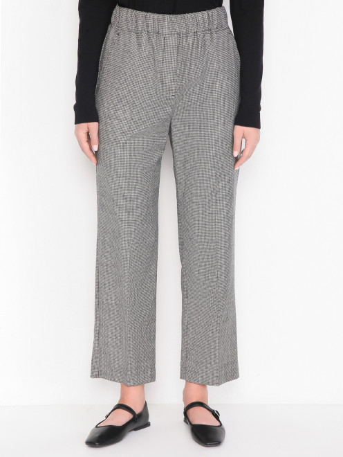 Брюки из шерсти на резинке Weekend Max Mara - МодельВерхНиз